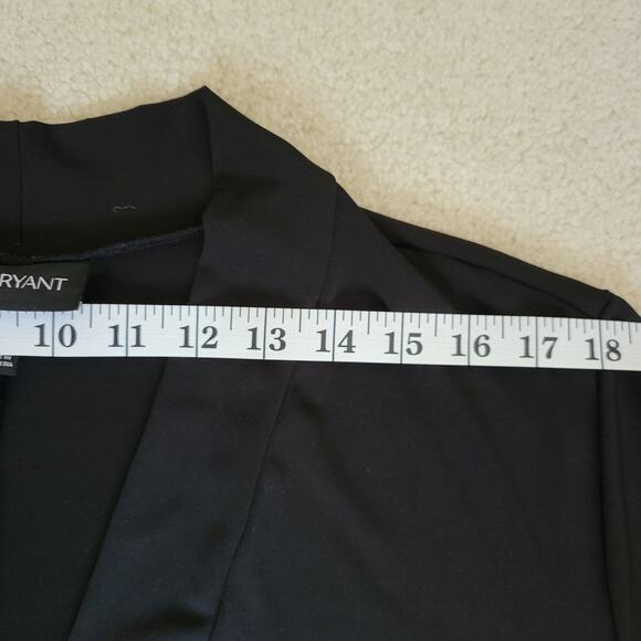 Lane Bryant Sz 18/20 long Cardigan Jacket Jersey Open Unique Long Sleeve Black - Picture 7 of 14